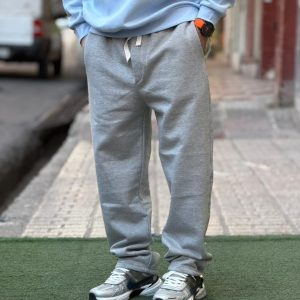 شلوار جاگر طوسی دو حالته